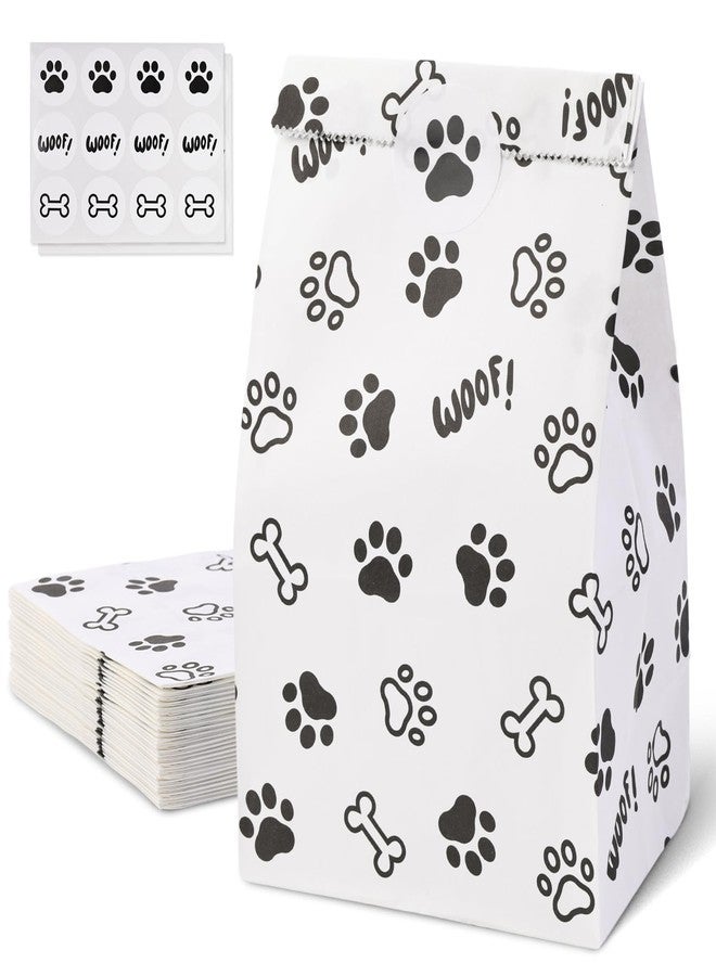 في جودال أكياس هدايا VGOODALL، عبوة من 24 كيسًا، مقاس 4.7 بوصة × 3.1 بوصة × 8.7 بوصة، مزينة بطبعات أقدام حيوانات، مثالية لحفلات استقبال المولود الجديد وأعياد الميلاد. - Image 1
